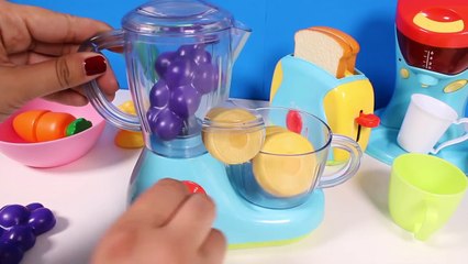 Cooking Playset Just Like Home Kitchen Appliance Set Toaster, Blender, Mixer & Coffee Mach