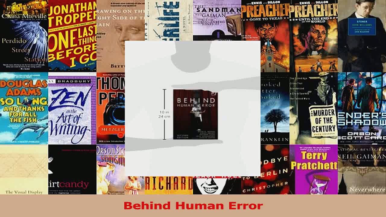 PDF Download  Behind Human Error PDF Online