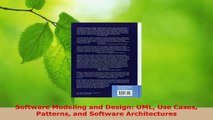Read  Software Modeling and Design UML Use Cases Patterns and Software Architectures Ebook Free