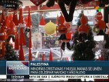 Musulmanes y cristianos celebran las fiestas de fin de año en Gaza