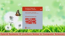 Read  Hybrid Systems II Lecture Notes in Computer Science EBooks Online