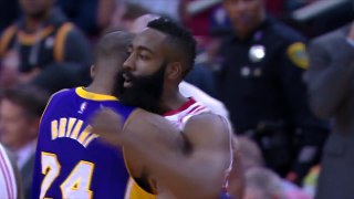 Kobe Bryant Greets Dwight Howard | Lakers vs Rockets | December 12, 2015 | NBA 2015-16 Season