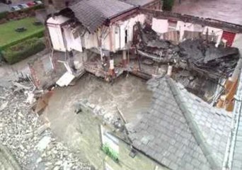 Drone Footage Shows Washed Away 200-Year-Old Pub