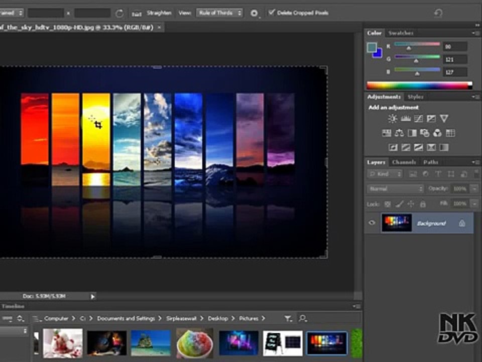 Understanding Hide vs Delete Crop Tool - Adobe Photoshop CS6 (Urdu & Hindi) Tutorial Part 15