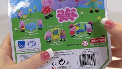 mummy pig Peppa Pig Birthday Party Peek 'N Surprise Toy Playset Nickelodeon toy unboxing