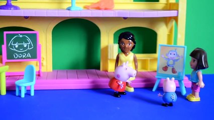 peppa pig dvd New Peppa pig episode Dora The explorer School Day story Peppa pig toys DVD