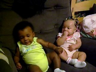 BABY SCARES BABY.. HILARIOUS