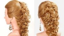 Wedding prom hairstyle for long hair. Bridal hairstyles.
