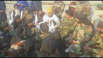 Baba Dhadrianwale with Indian Army