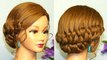 Knotted updo, hairstyle for medium long hair.