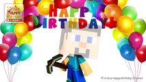 Minecraft Game Steve sings Happy Birthday Party Traditional Song Theme Party Celebration