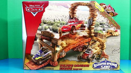 Скачать видео: Disney Pixar Cars Tailpipe Caverns Escape Off Road Lightning McQueen Mater Radiator Spring