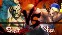 Bonchan (Sagat) vs Kazunoko (Yun) - USF4 - TL5A Round10 Battle2