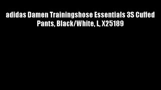 adidas Damen Trainingshose Essentials 3S Cuffed Pants Black/White L X25189