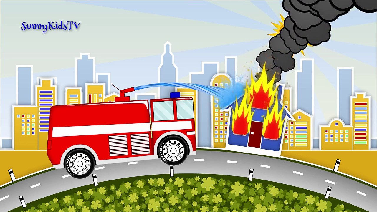Cars. Ambulance. Fire Truck. Police Car. Cartoon for Children.