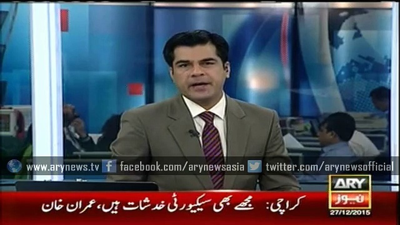Imran Khan talks to media