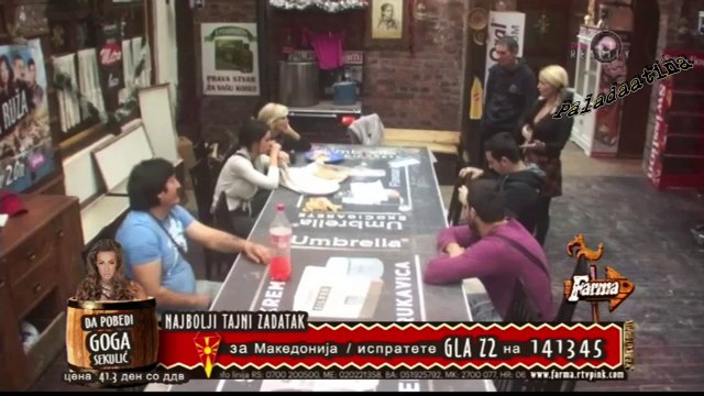 Farma 6/Do juce je bila kraljica sada je olos i slucaj za Lazu