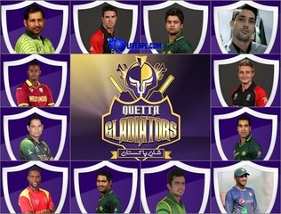 Quetta Gladiators Squad -- PSL 2016 -- Pakistan Super League