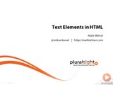 Introduction to text in html 5 (lecture)
