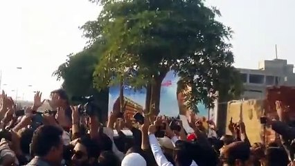 Imran Khan Welcome In Peshawar During Shukat Khanum Peshawar