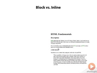 Block Vs. Inline Elements in Html 5