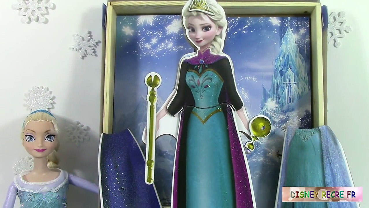 Reine des neiges Garde robe de Princesse Poupée magnétique en bois à habiller ♥ Wooden dress up