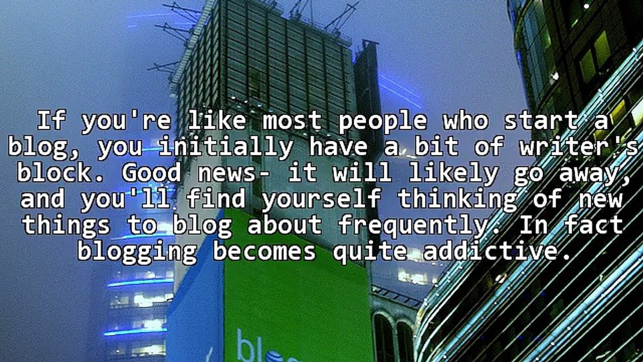 What In The World Do I Blog About?
