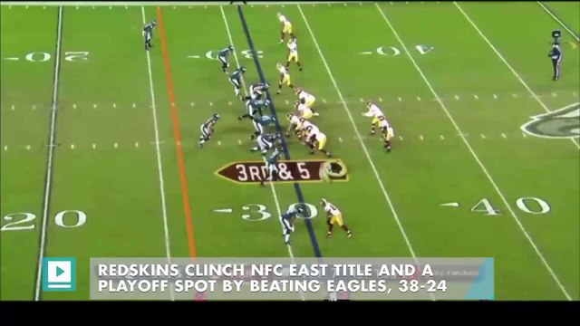 Redskins clinch NFC East title and a playoff spot by beating Eagles, 38-24