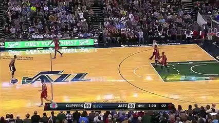 JJ Redick's Huge 3-Pointer - Clippers vs Jazz - December 26, 2015 - NBA 2015-16 Season