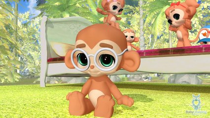 Five Little Monkeys Jumping On The Bed - ABC Alphabet Cartoon Songs  Children Nursery Rhyme Songs