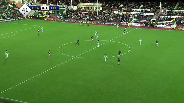 0-1 Nir Bitton Goal Scotland Premiership - 27.12.2015, Hearts FC 0-1 Celtic FC