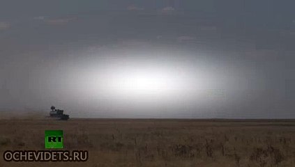Кадры экспериментальных боевых стрельб всепогодного тактического ЗРК уровня «Тор-М2У»