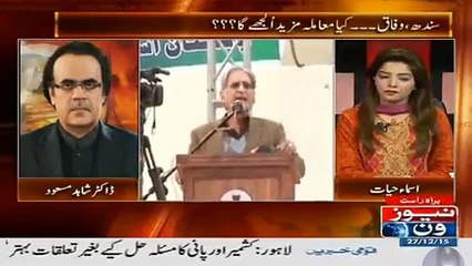 Aitezaz Ahsan ki speech ke baad ho sakta hai Qaim Ali Shah, Nawaz Shareef ko kal laine na jaen - Shahid Masood