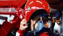 Ferrari FXX K and Sebastian Vettel F1 driver with 1050 hp on track at Fiorano