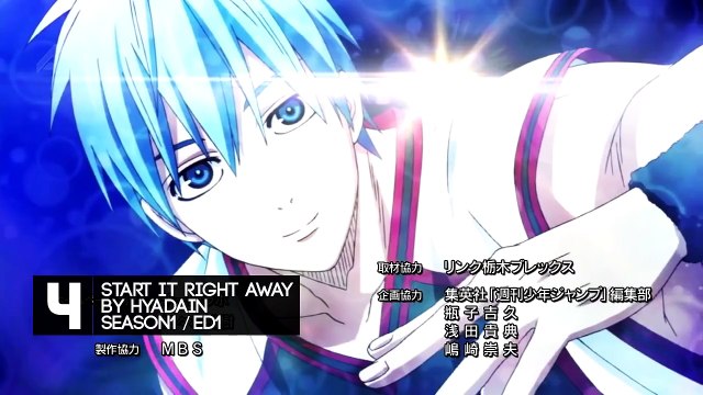 Top All Kuroko No Basket Openings & Endings