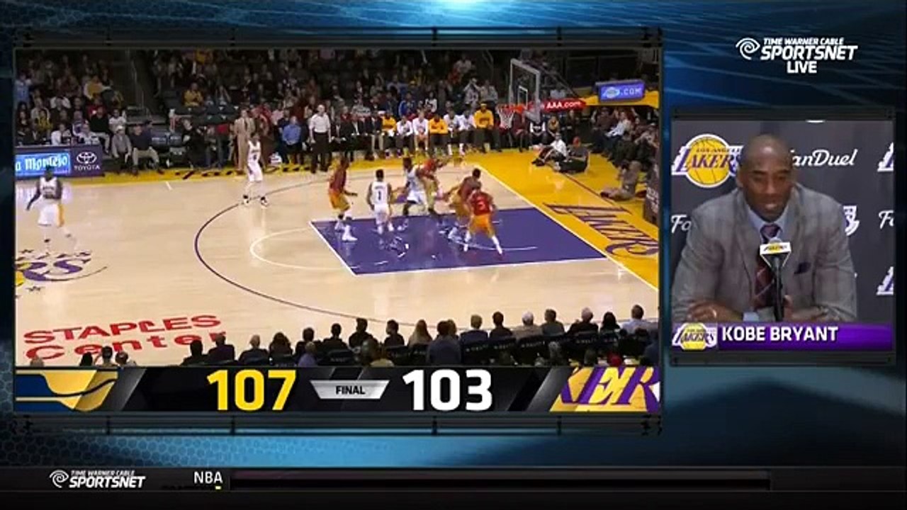 Kobe Bryant on his Retirement | Pacers vs Lakers | November 29, 2015 | NBA 2015-16 Season