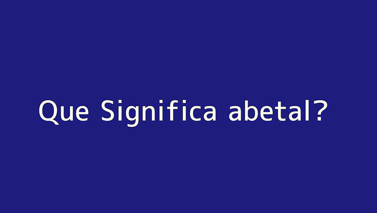 Que significa abetal