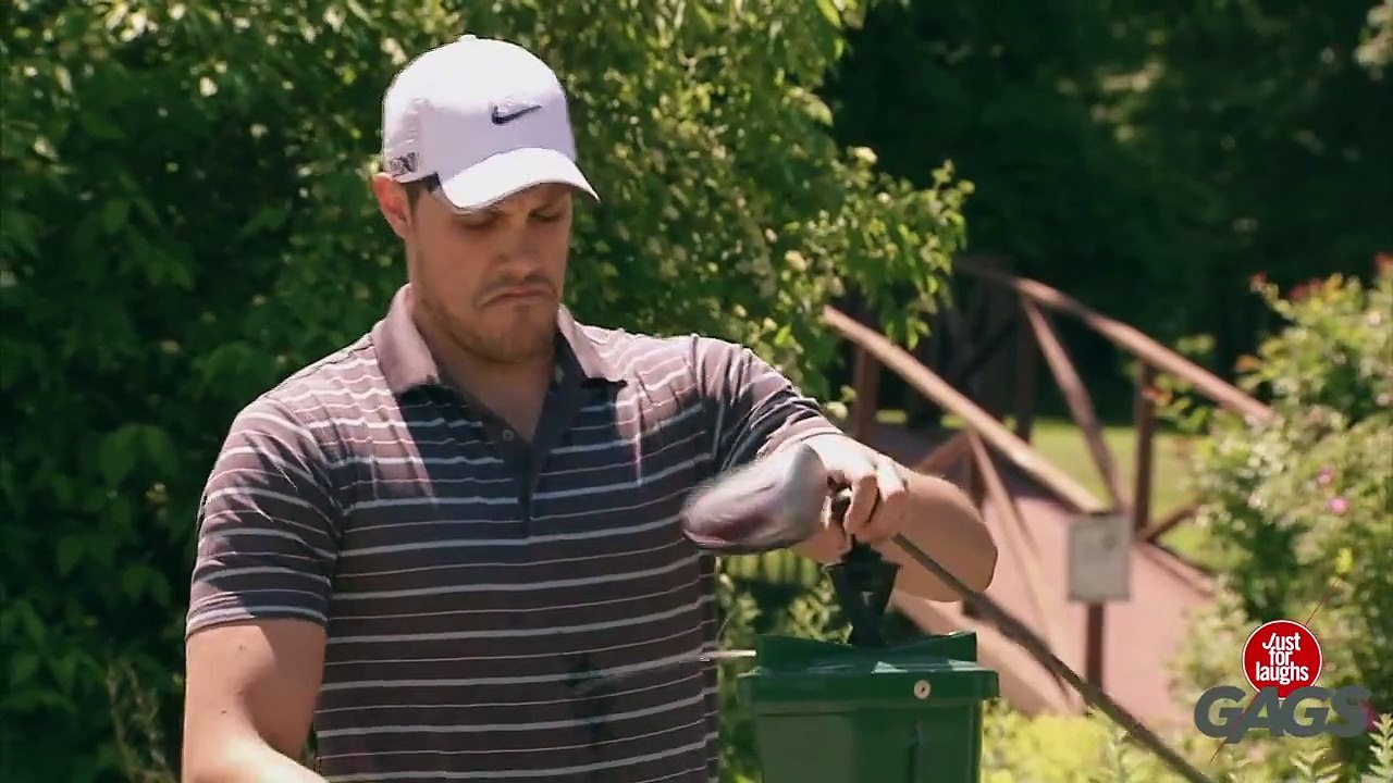 Golf Ball Machine Sprays All Over People