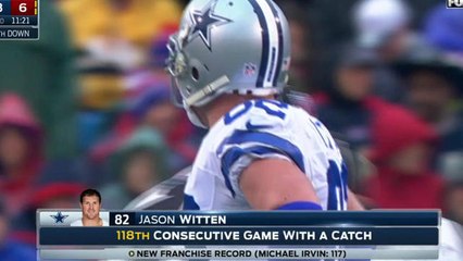 Witten sets Cowboys consecutive catch record