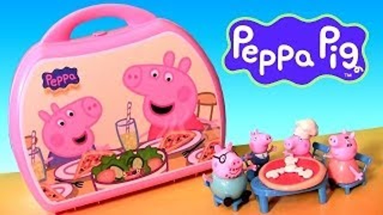 Peppa Pig Pizzeria Playset Pizza Shop Carry Case PlayDoh Maletín Pizzería de La Cerdita