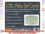 Large Round Patio Garden Table Set Polyester Cover 250 cm Black Weatherproof Patio #KC03 #102500