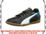 Puma Esquadra It Jr Unisex Children'S Indoor Court Shoes Black (Black White Scuba Blue 01)