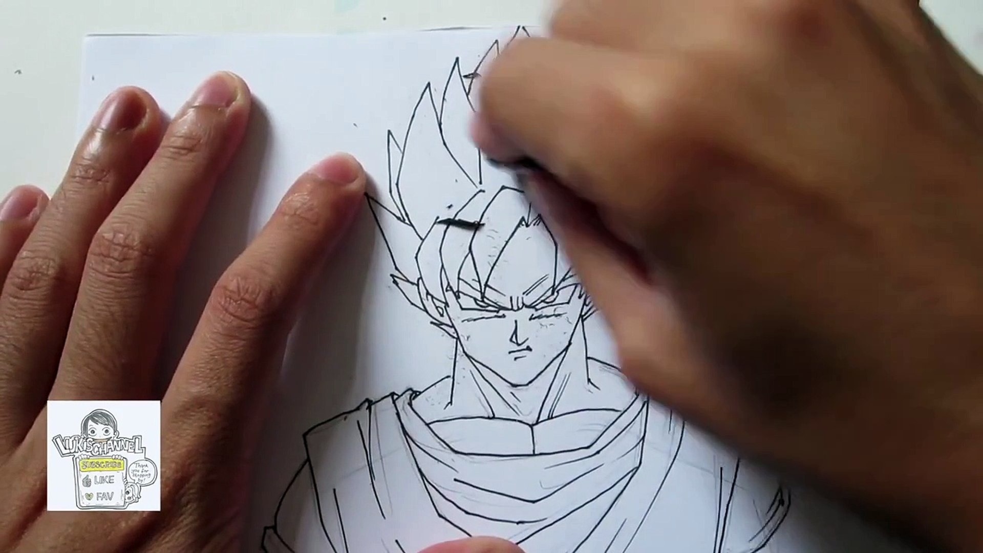 How to draw Super Saiyan Goku - Dailymotion Video