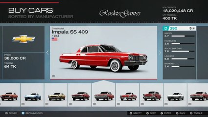 Forza 5 Car List - Chevrolet