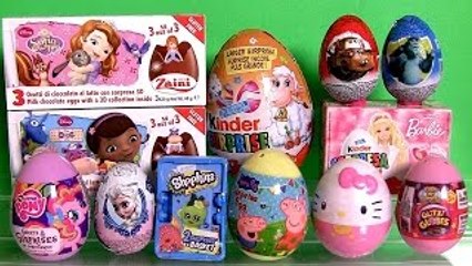 Kinder Surprise Boxes Huevos Sorpresa MyLittlePony Shopkins Sofia GlitziGlobes Peppa Froze