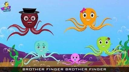 Octopus Finger Family Nursery Rhyme | Finger Family Songs | The Octopus Family