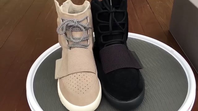 Adidas Yeezy 750 Boost Comparison - Black vs Light Brown