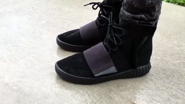 Adidas yeezy 750 black on feet best sale