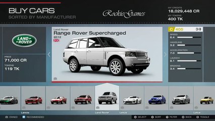 Forza 5 Car List - Lexus, Lotus, Maserati