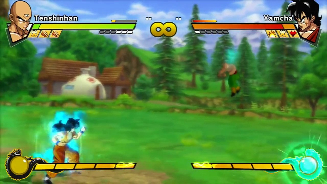 Dragon Ball Z Burst Limit : TENSHINHAN VS YAMCHA - ESCUELA GRULLA VS ESCUELA TORTUGA